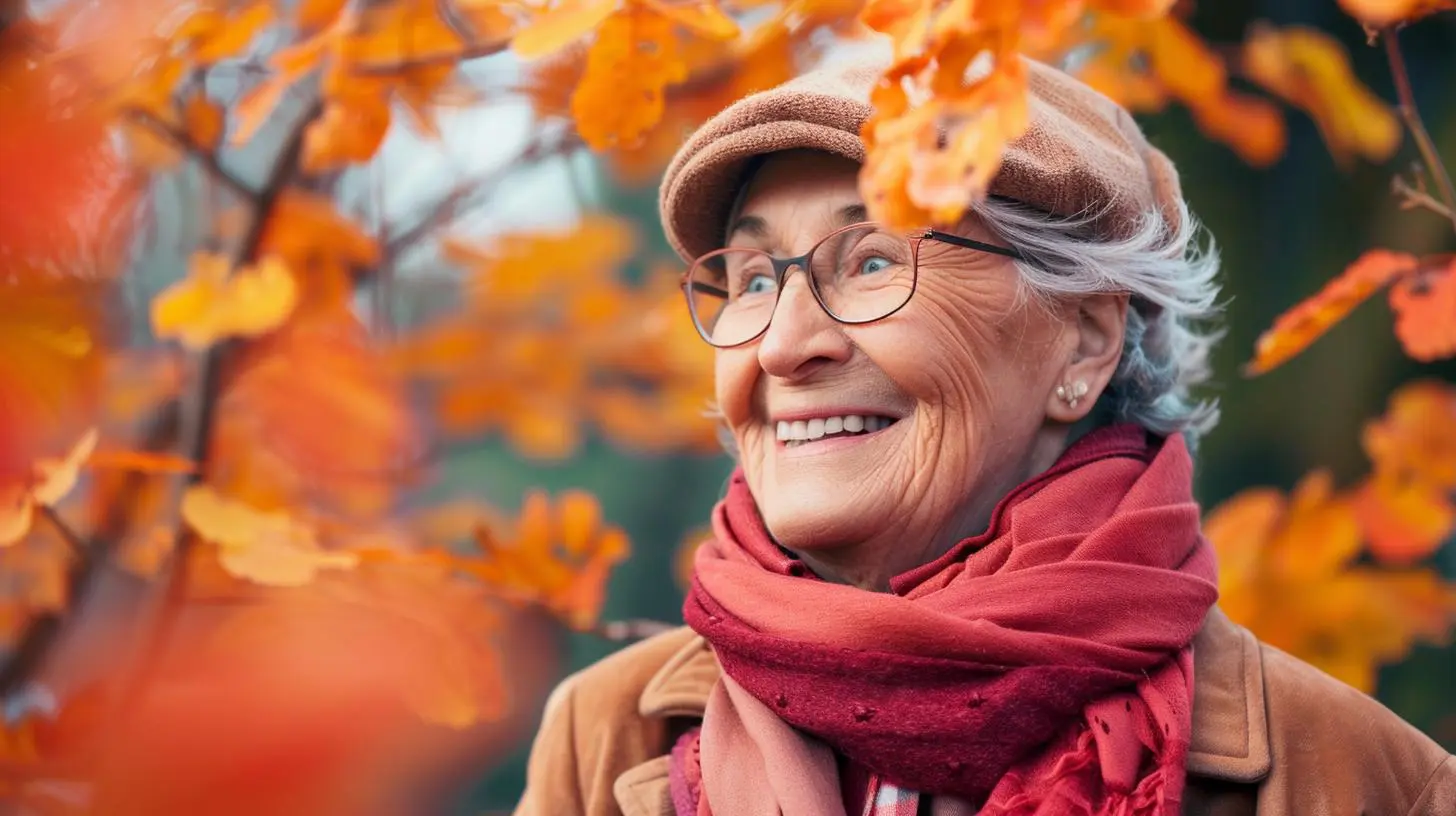 Senior Citizen enjoying a fall day in WNY